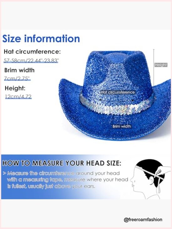 Sparkly Sequin Cowboy Hat Wide Brim Felt Cowboy Hat Disco Party Music Hat